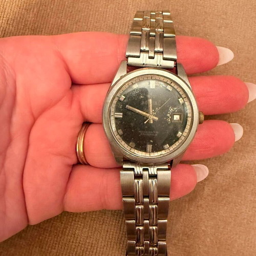 Jovial Automatic 25 Jewels Swiss watch used with date, mid-century style