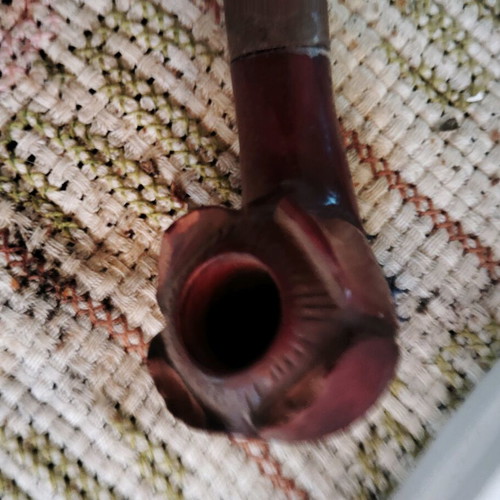Tobacco pipe made of walnut wood like new, handmade from Southern Italy