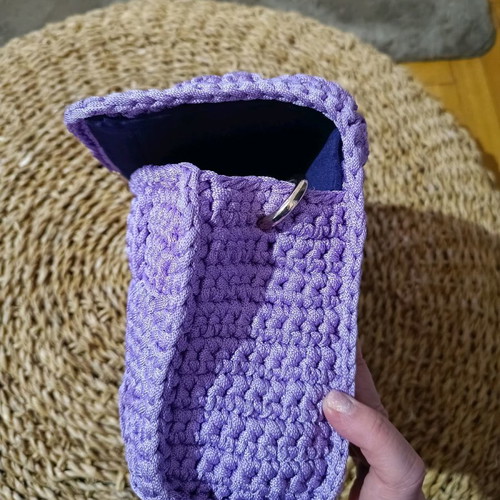 Zoel knitted handmade bag lilac used