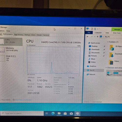 Fujitsu Esprimo P556 i3 7100 desktop used, 8GB RAM, 120GB SSD