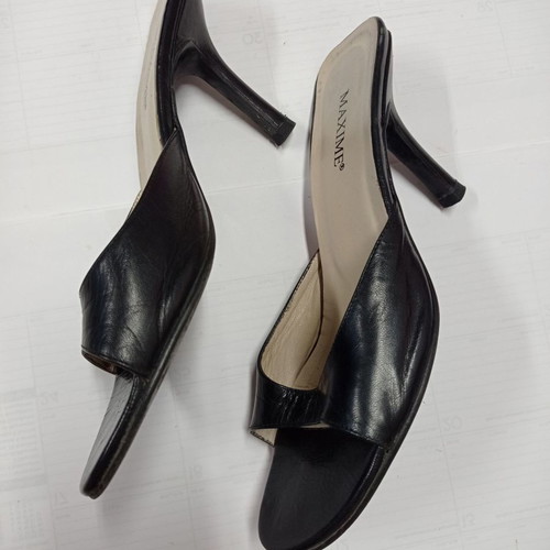 Women's mule shoes black used, size 38/39
