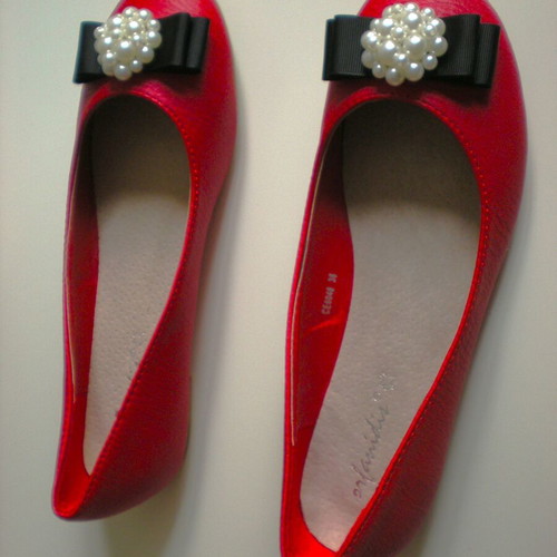 Decorative pearl accessories for sandals, ballerinas and bags new, set of 2