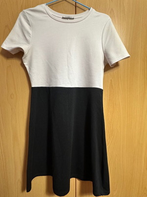 Zara black and white mini dress, size M fits like S