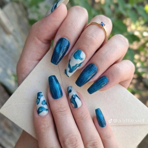 Summer Press On Nails with Application Tools new