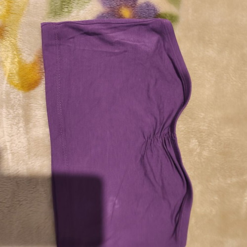 Strapless crop top purple, like new, size S