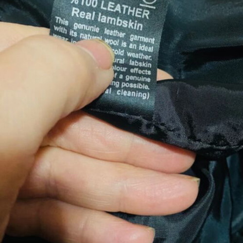 Leather jacket like new, modern, black, size XXL