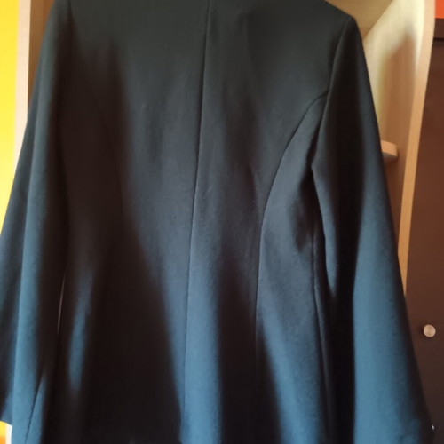 Monochrome Small Jacket-Blouse with Bell Sleeves like new, black