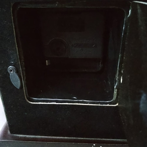 Vintage Alpha - Omega desk clock with leather cover like new