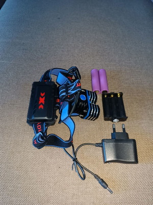 Headlamp 2xCREE XM-L U2 LED new with AC charging