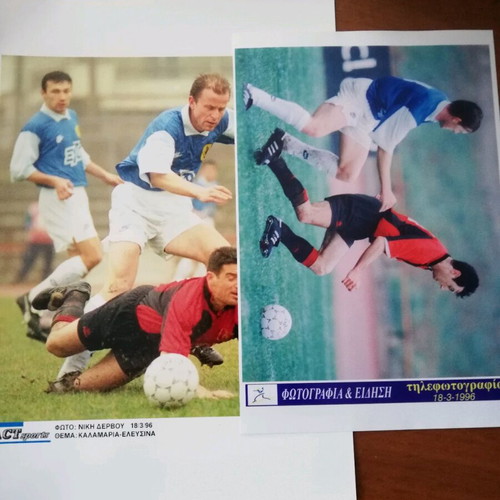Journalistic photos like new, Kalamaria - Elefsina match 1996, set of 2