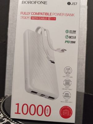 Borofone BJ57 power bank 10000mAh με καλώδια USB-C και iPhone