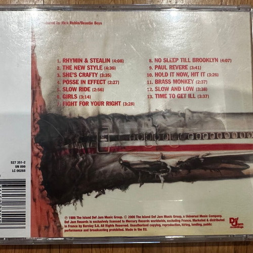 Beastie Boys Licensed To Ill CD, hip-hop
