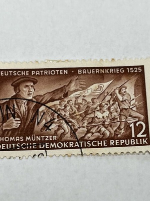 Thomas Müntzer Stamp of German Democratic Republic like new