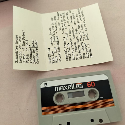 Death 5 demo cassette tapes like new, metal