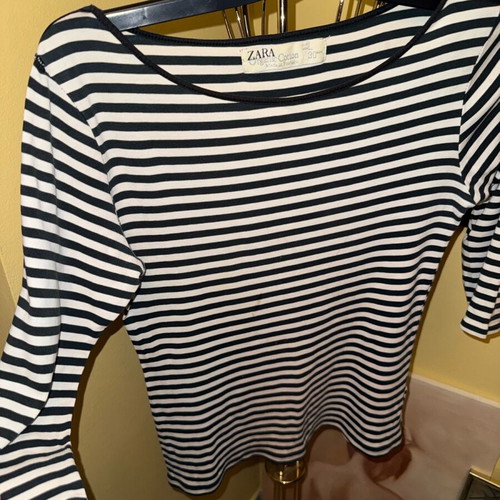 Zara striped top made from organic cotton like new, size S