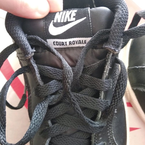 Nike sneakers used, black and silver, size 36.5