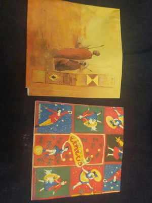 Decoupage napkins like new