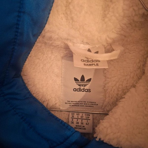 Adidas Originals Long Waterproof Jacket like new, blue, size S