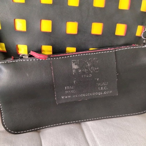 FRNC shoulder bag like new, black with yellow and red details
