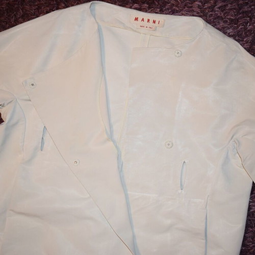 Marni Coat used, oversize, white and beige