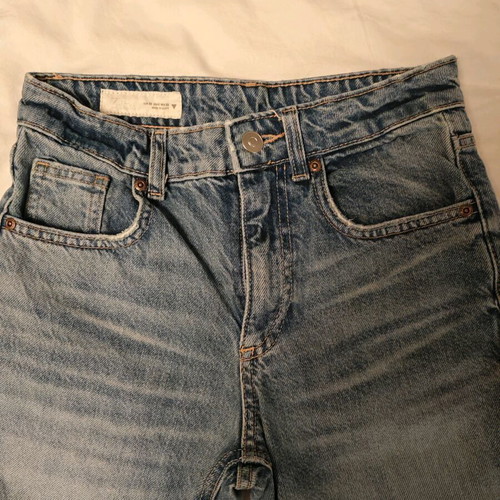ZARA jeans new, straight, mid rise, blue, size XXS