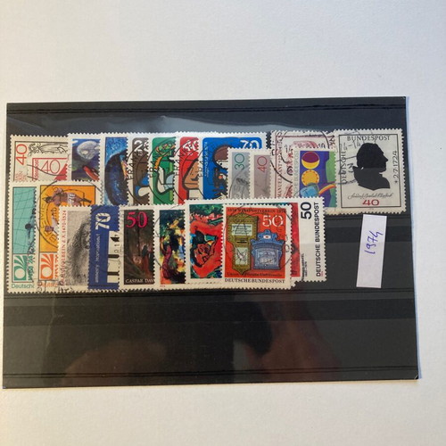 German stamps used, complete series 1974