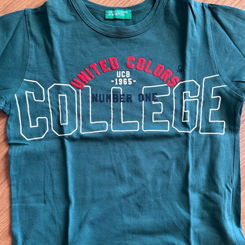 Benetton Long Sleeve Green Shirt For 4-Year-Old Boy Like New
