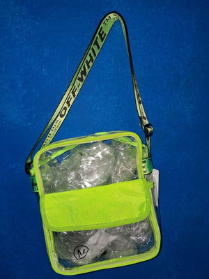Shoulder bag crossbody new transparent with green details