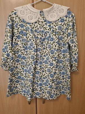 Φόρεμα Zara 18-24 μηνών σαν καινούργιο με λουλούδια και vintage γιακά