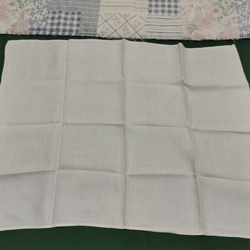 Tablecloth and fabric used, 1940s era