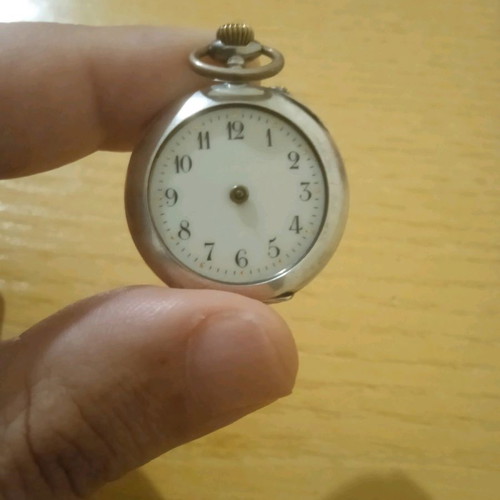 Vintage women's pocket watch silver 800 used, needs repair