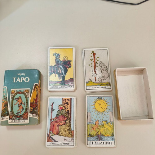 Tarot Cards (E. Waite) Greek Edition 1990, 78 Cards, Used