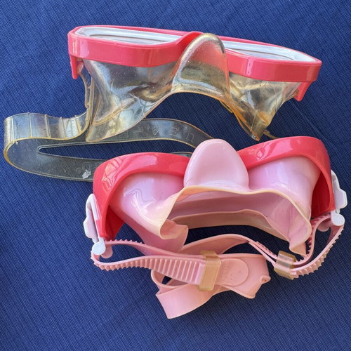 Diving masks like new, set of 2, pink, children
