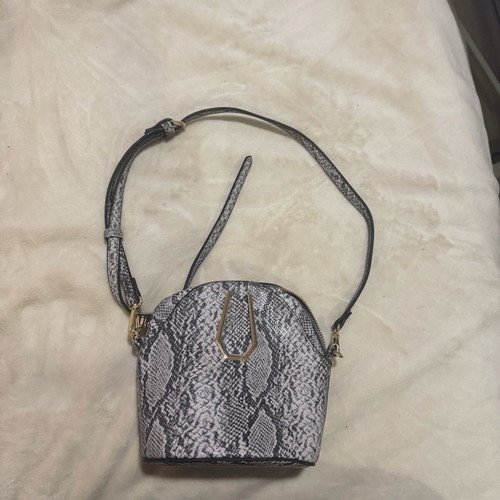 Mohito women's bag used, snake print, black and gray