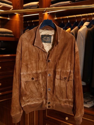 Pariente Paris Couture ανδρικό καφέ σουέντ μπουφάν XXL μεταχειρισμένο