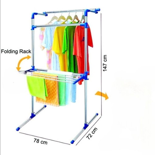 Folding stainless steel floor laundry rack new