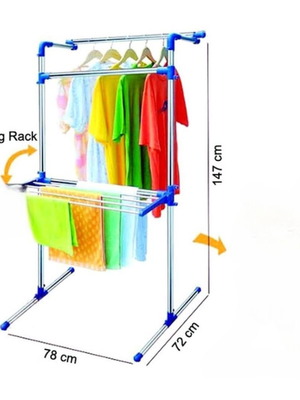 Folding stainless steel floor laundry rack new