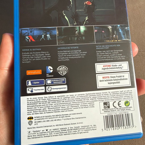 Batman Arkham Origins Blackgate PS Vita like new