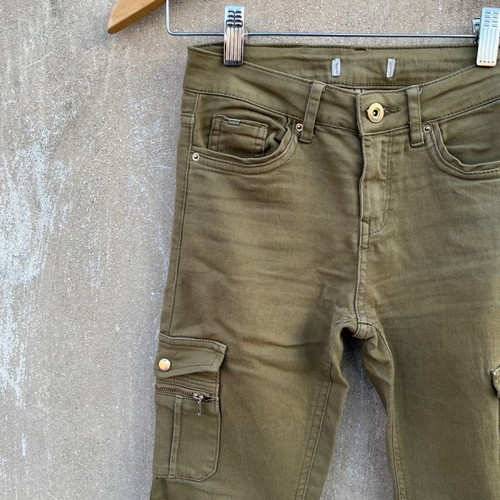 Cargo olive fitted pants no 34