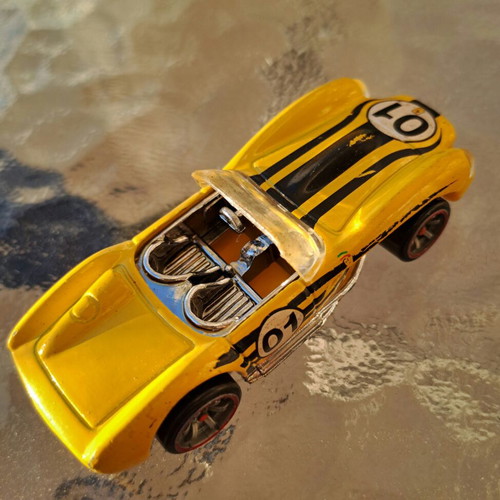 Hot Wheels Ferrari 250 Testa Rossa μεταλλικό αυτοκινητάκι, κίτρινο αγωνιστικό