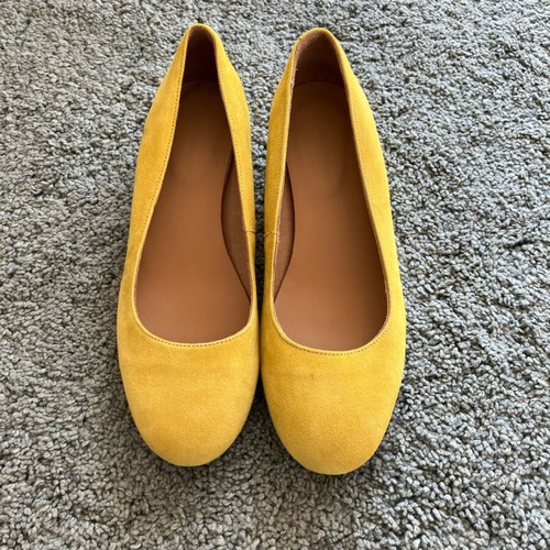 Samsoe&Samsoe Yellow Suede Shoes New, Genuine Leather Size 39