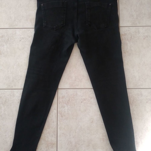 Zara black low waist slim fit jeans used, cotton, size L 40 12
