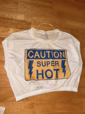 Crop top size M, white