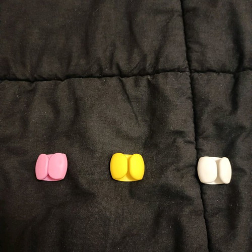 Cable clips used, set of 3 colorful pieces