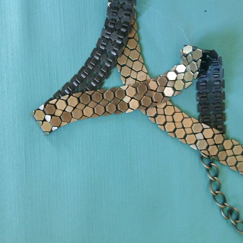 Sisley metal vintage 90s belt used, gold color