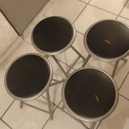 Stools used, set of 4 with slight tears