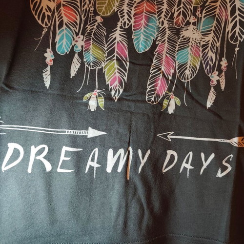 T-shirt like new, short sleeve, cotton, owl dreamcatcher design