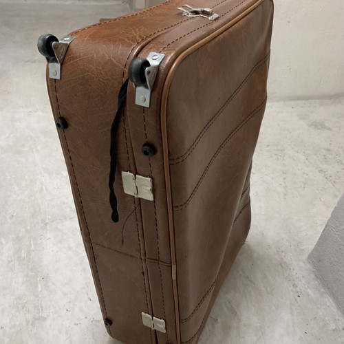 Leather suitcases used set of 3 pieces