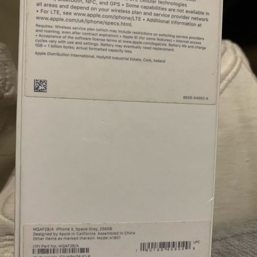 Iphone X Black 256GB used, battery needs replacement
