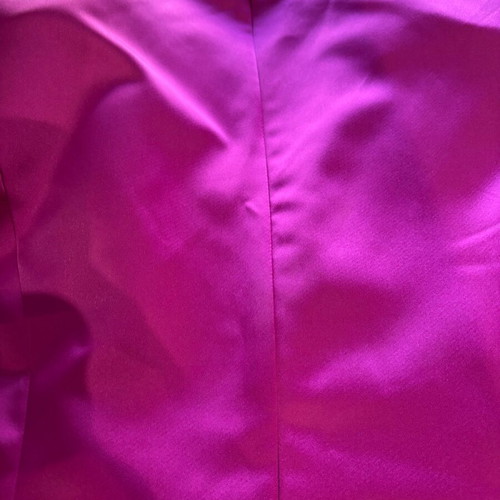 Zara dress fuchsia satin texture with shoulder pads like new, size L